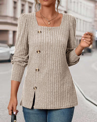 Stricktop für Damen mit Knöpfen – Mireille
