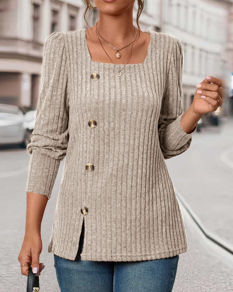 Stricktop für Damen mit Knöpfen – Mireille