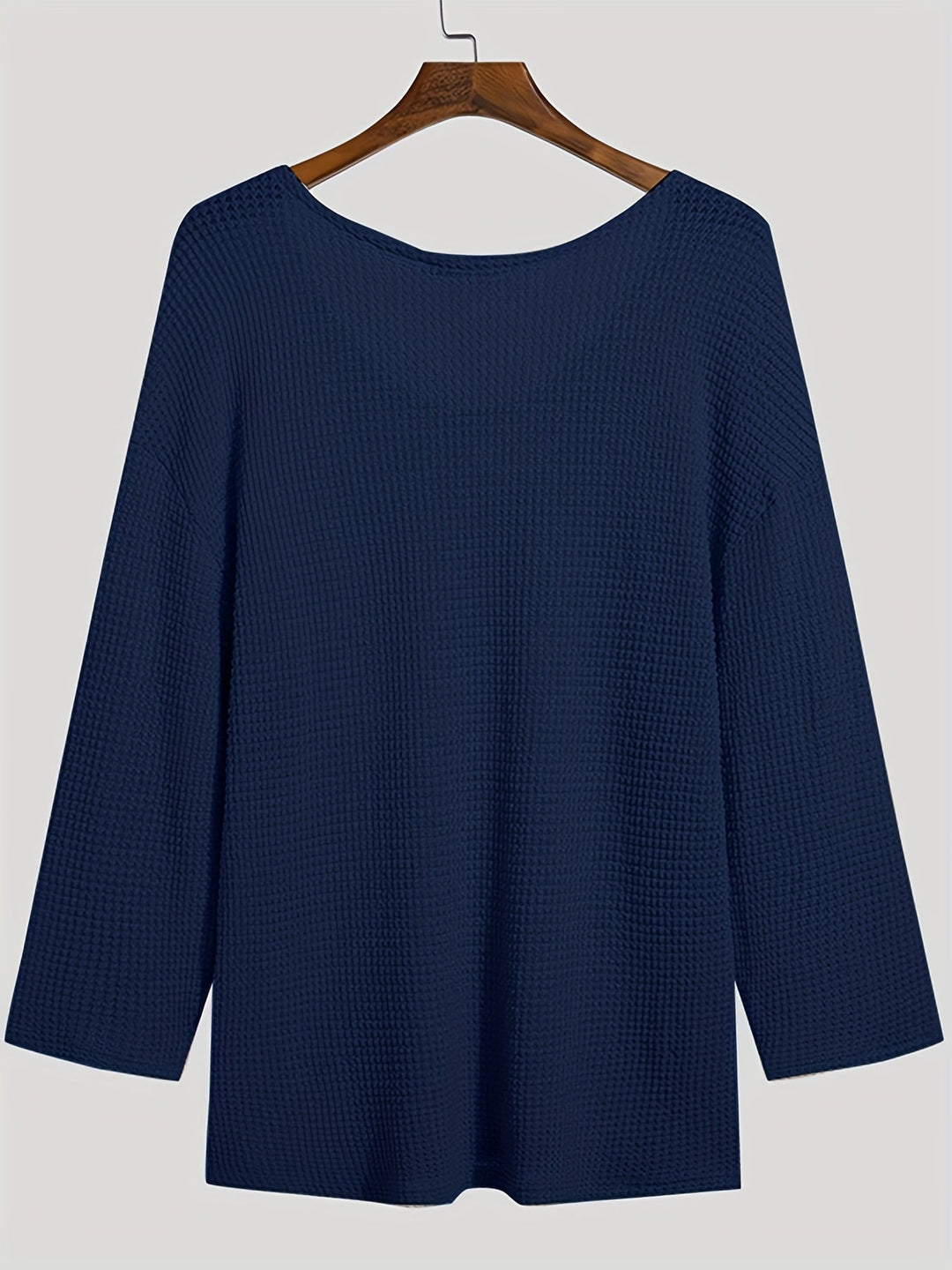 Herbstliches gestricktes Herrenoberteil mit V-Ausschnitt und langen Ärmeln – Eliott