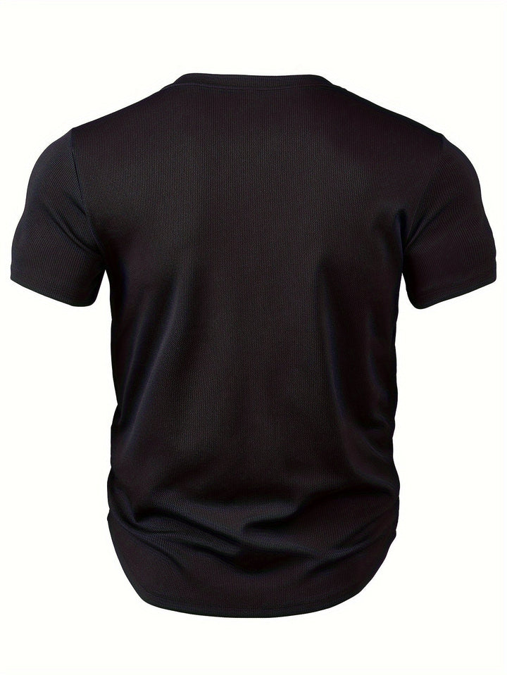 Herren T-Shirt mit tiefem V-Ausschnitt und Struktur – Rafael