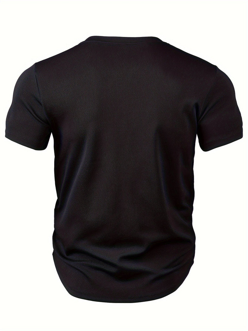 Herren T-Shirt mit tiefem V-Ausschnitt und Struktur – Rafael