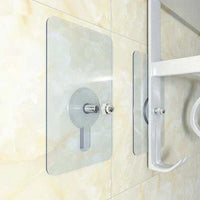 Transparenter Wandhaken aus Kunststoff, selbstklebend, für Badezimmer, Küche, platzsparend.