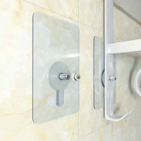 Transparenter Wandhaken aus Kunststoff, selbstklebend, für Badezimmer, Küche, platzsparend.