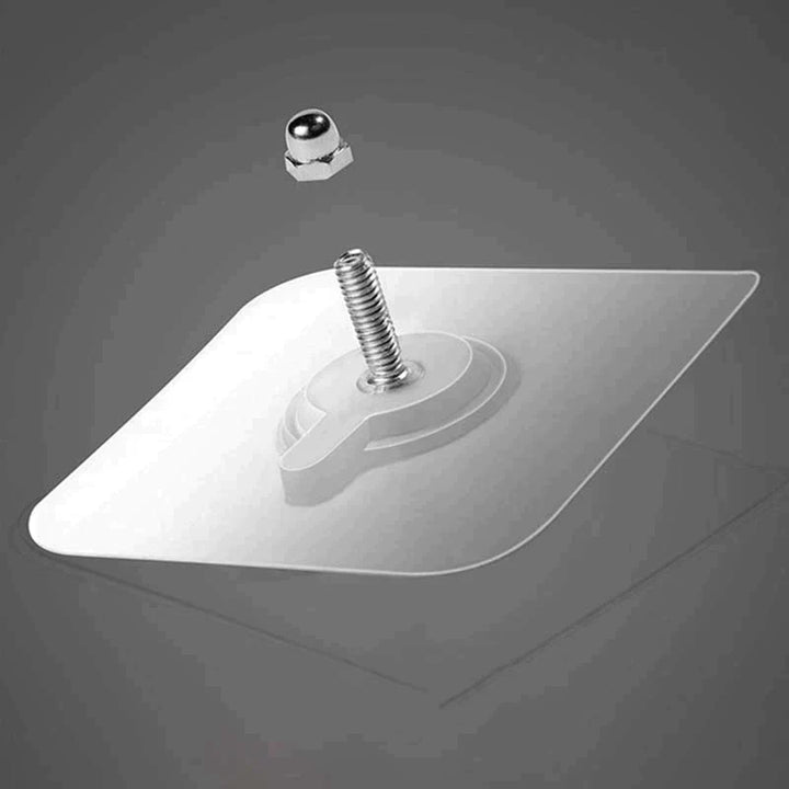 Transparente Klebehaken mit Schraube und Mutter, selbstklebend, für Wandmontage, robust.