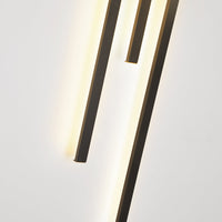 Moderne LED-Wandleuchte, schwarz, minimalistisch, energiesparend, Innenbeleuchtung.