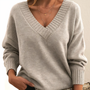 Kaschmir Damen Pullover mit V-Ausschnitt – Amira Herbstzauber