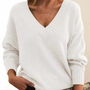 Kaschmir Damen Pullover mit V-Ausschnitt – Amira Herbstzauber