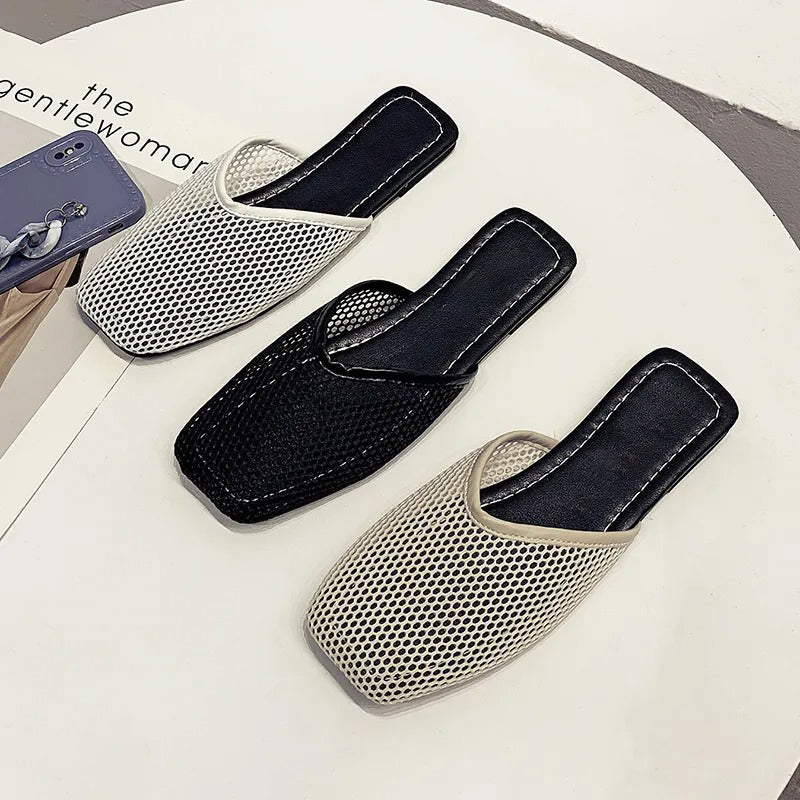 Damen Mesh-Pantoletten mit geschlossener Spitze – Odessa