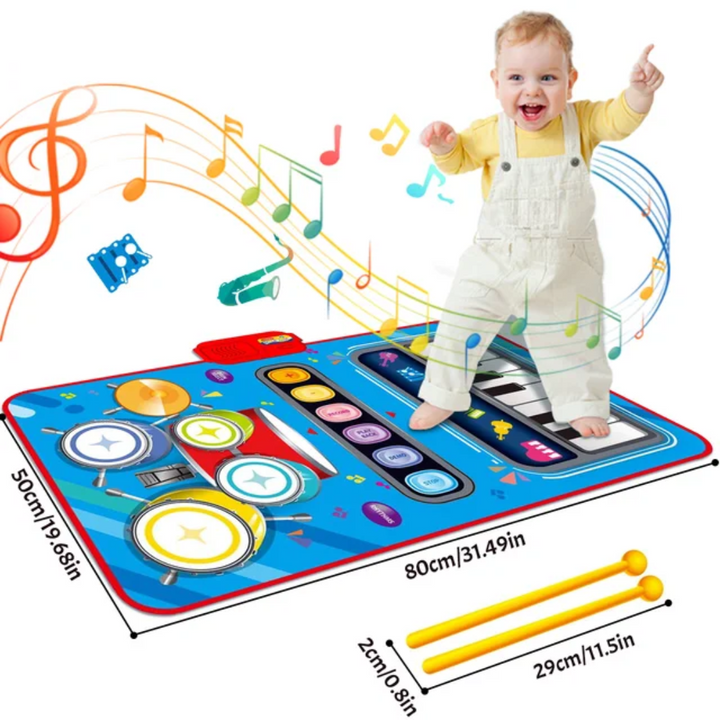 SoundSteps – 2-in-1 Musikalisches Spielmatte mit Klavier & Schlagzeug