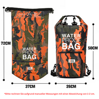 Wasserdichter Rucksack 30L, Camouflage-Design, Outdoor-Tasche, 50cm hoch, 26cm breit.