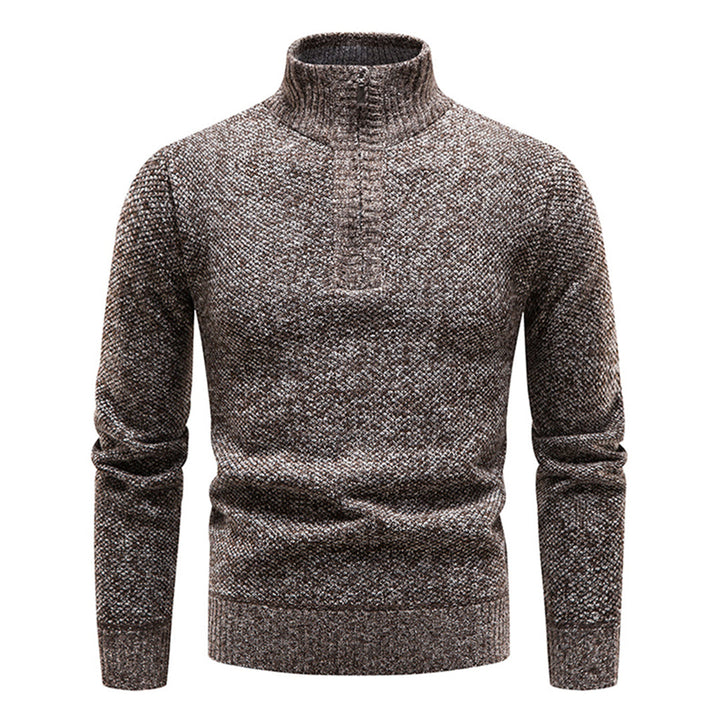 Strickpullover für Herren mit halbem Reißverschluss – Cedric