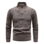 Strickpullover für Herren mit halbem Reißverschluss – Cedric