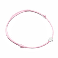 Rosa Armband mit Herzanhänger, verstellbar, Schmuck, Damen, Geschenkidee, modisch, elegant.