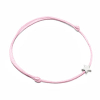 Rosa Armband mit Sternanhänger, verstellbar, modisches Schmuckstück, Damen Accessoire.