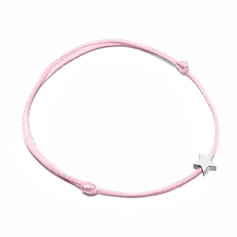 Rosa Armband mit Sternanhänger, verstellbar, modisches Schmuckstück, Damen Accessoire.