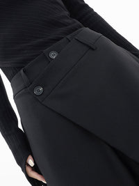 Asymmetrische Weite Damenhose mit Doppelknoten – Herbstzauber Noa