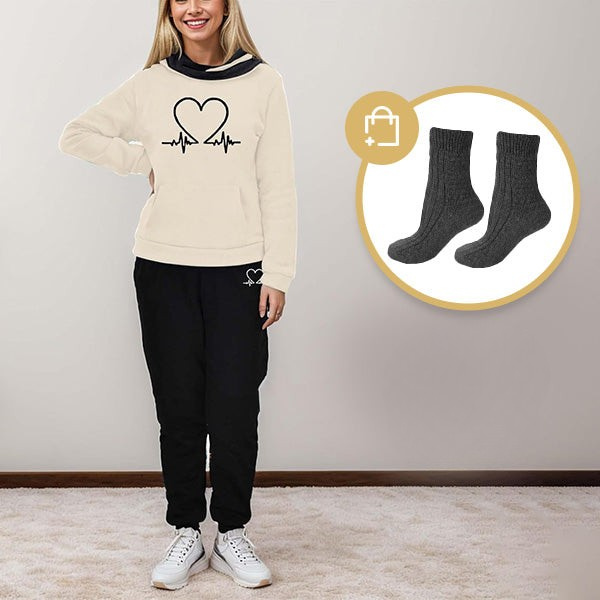 BEQUEMER ZWEITEILIGER DAMEN TRAININGSANZUG - HERBST WARMFLEX™