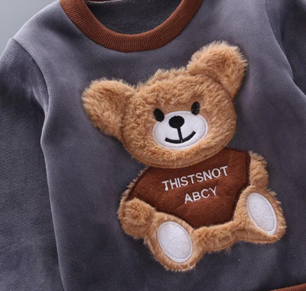 Dreiteiliges Winter-Baby- und Kleinkind-Set mit Bärenmotiv – WinterBearHugs