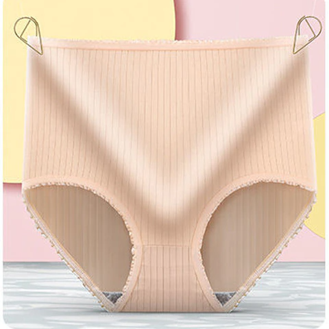 Leckfreie Unterwäsche mit hohem Taillenbund – Camille (8er-Pack)