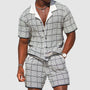 Zweiteilige Herren-Sommerhose mit Karomuster – Jules