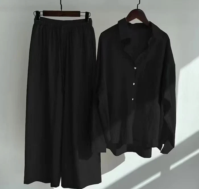 Luftiges zweiteiliges Sommer-Set aus Leinen – Geneve