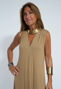 Herbstliches figurbetontes Kleid mit Weste – Valentina