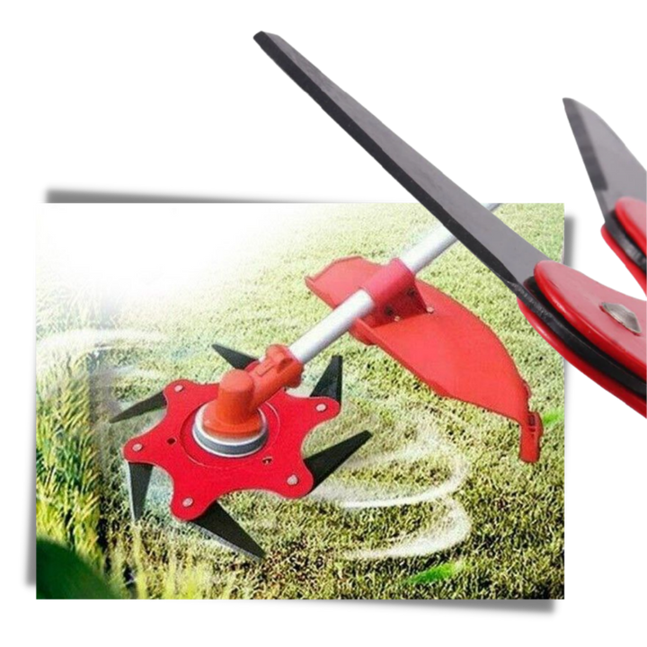 Robuste Freischneiderkopf mit 6 Stahlklingen – TrimmBlade