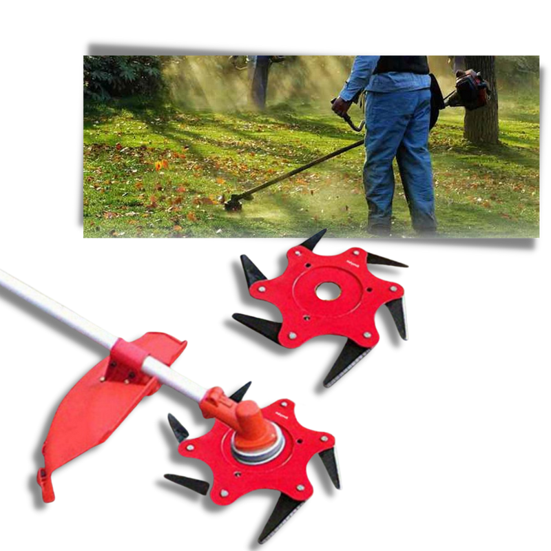 Robuste Freischneiderkopf mit 6 Stahlklingen – TrimmBlade