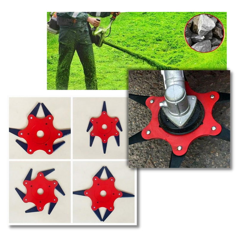 Robuste Freischneiderkopf mit 6 Stahlklingen – TrimmBlade