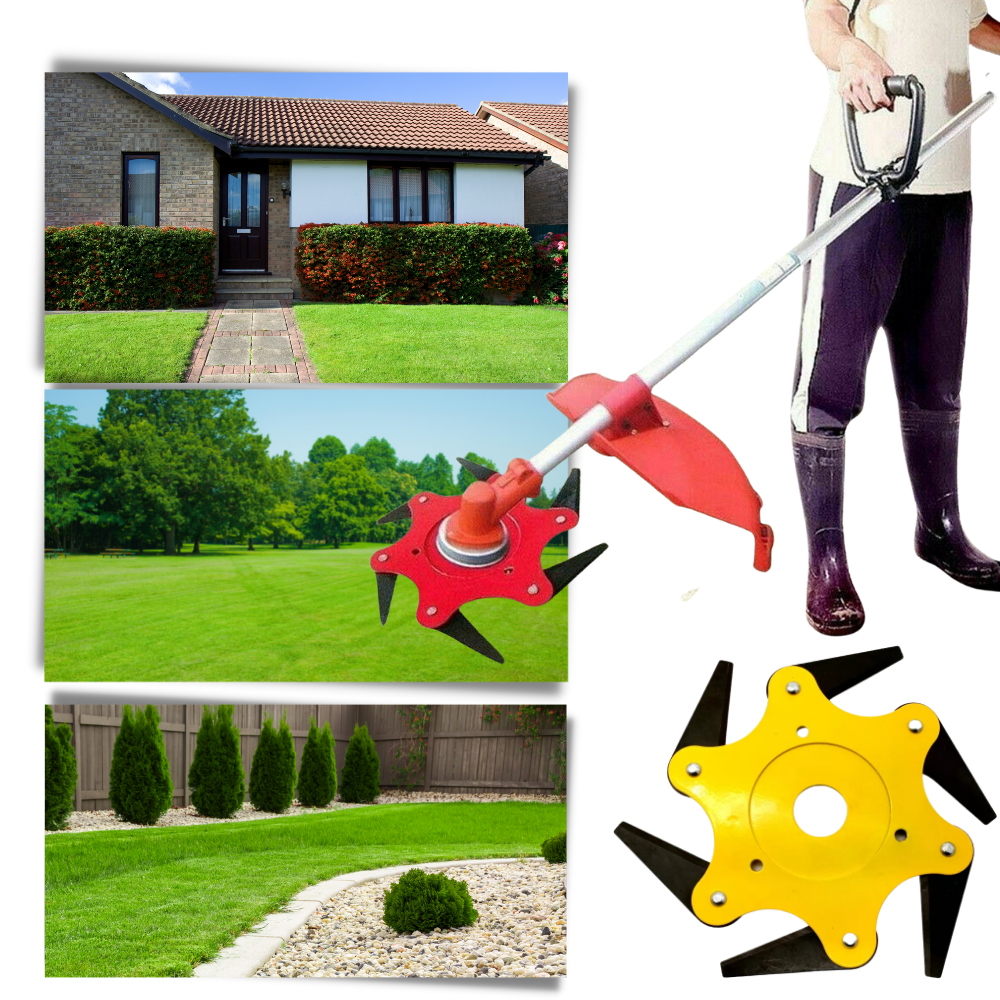 Robuste Freischneiderkopf mit 6 Stahlklingen – TrimmBlade