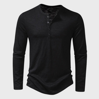 Herren Henley-Shirt mit langen Ärmeln – Einar