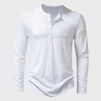 Herren Henley-Shirt mit langen Ärmeln – Einar