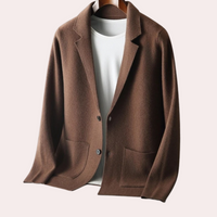 Herrenjacke aus 100 % Wolle mit Reverskragen und Eingrifftaschen – Ewan