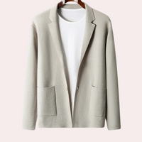 Herrenjacke aus 100 % Wolle mit Reverskragen und Eingrifftaschen – Ewan