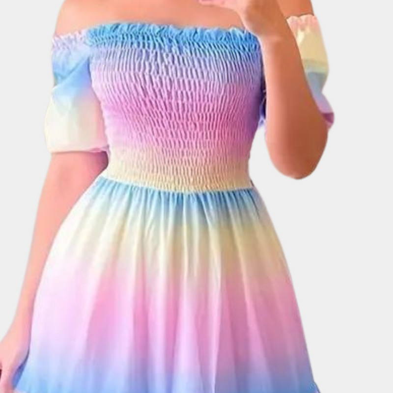 Off-Shoulder Geschichtete Sommerkleid – Noémie