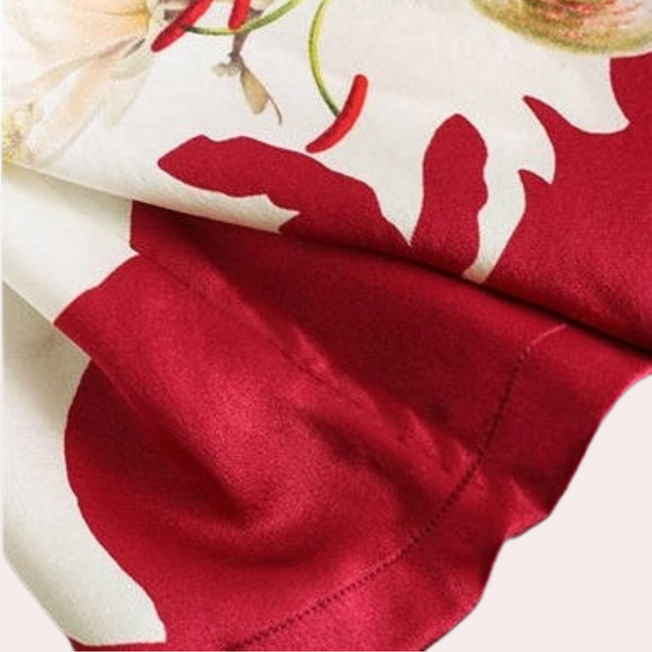 Herbst Damen T-Shirt mit Blumenmuster – Rivka