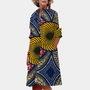 Midi-Kleid mit Print und herbstlicher Passform – Ysolde