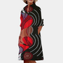 Midi-Kleid mit Print und herbstlicher Passform – Ysolde