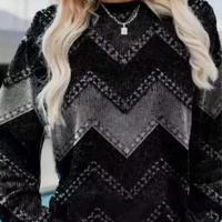 Strickpullover für Damen mit Chevron-Muster – Ylva