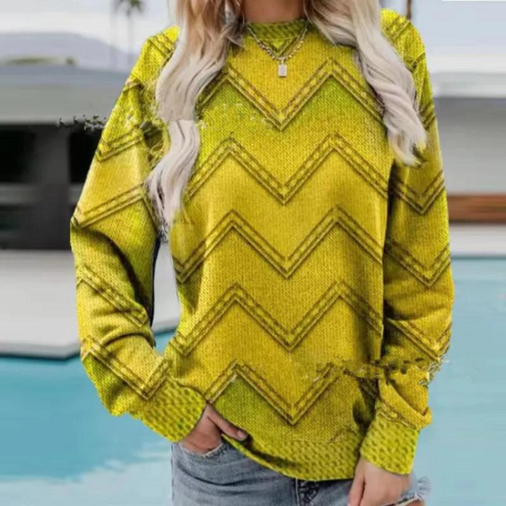 Strickpullover für Damen mit Chevron-Muster – Ylva