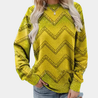 Strickpullover für Damen mit Chevron-Muster – Ylva