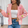 Strickjacke für Damen mit 3D-Blumen – Maribel