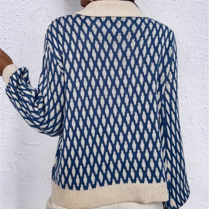 Strickpullover für Damen mit Kragen – Solveig