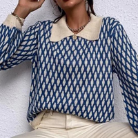 Strickpullover für Damen mit Kragen – Solveig