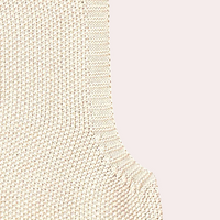 Beigefarbener Strickstoff, Nahaufnahme, Textur, weiches Material, Mode, Bekleidung, Detailansicht.