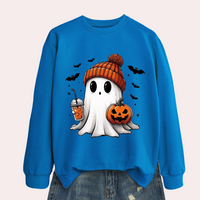 Damen Halloween Sweatshirt mit Gespensterprint – Liora