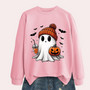 Damen Halloween Sweatshirt mit Gespensterprint – Liora