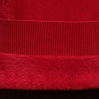 Strickjacke für Damen mit Blumenmuster und hohem Kragen – Alfhild