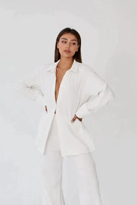 Luftiges zweiteiliges Sommer-Set aus Leinen – Geneve