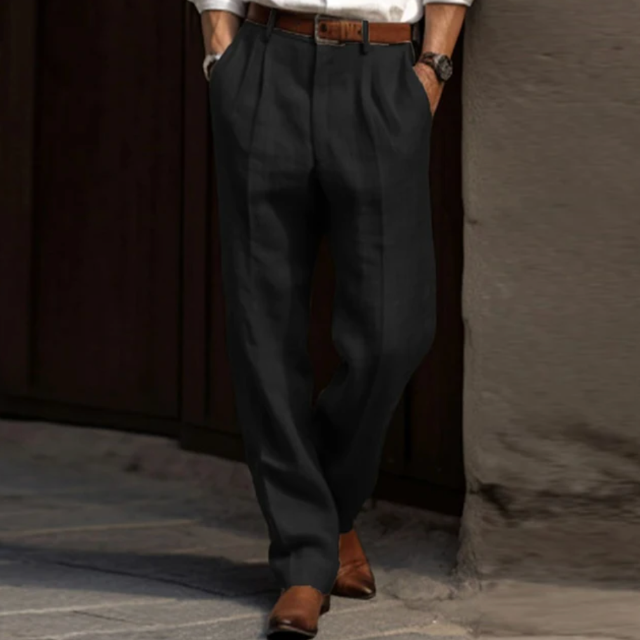 Luftige Leinenhose für Herren Mit Lockerer Passform und Sommerkomfort – Maro